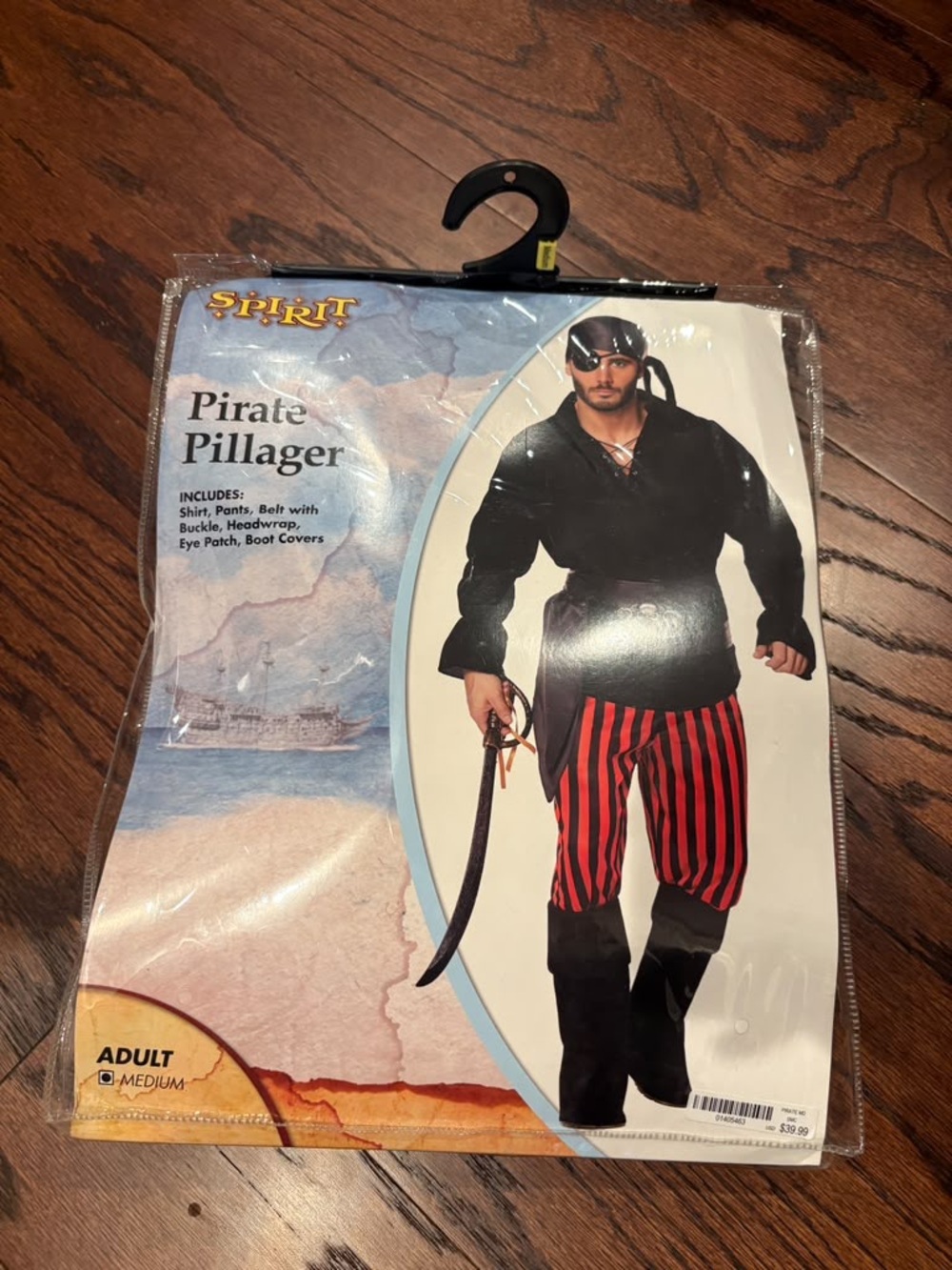 Spirit Pirate Pillager Costume in Black and Red
